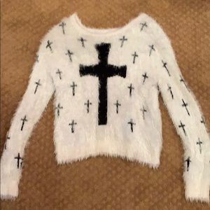 Cross sweater